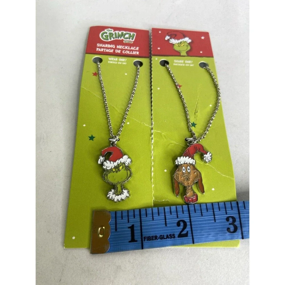 Dr. Seuss How The Grinch Stole Christmas Grinch and Max Best Friend Necklace Set